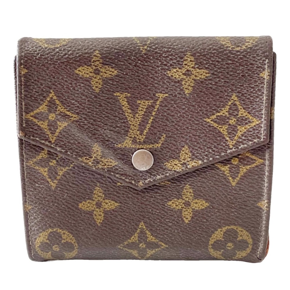 Louis Vuitton brown monogram canvas vintage compact wallet